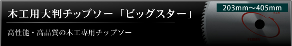 木工用大判チップソー「ビッグスター」